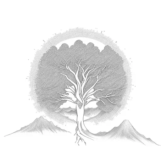 willow tree  tattoo design idea