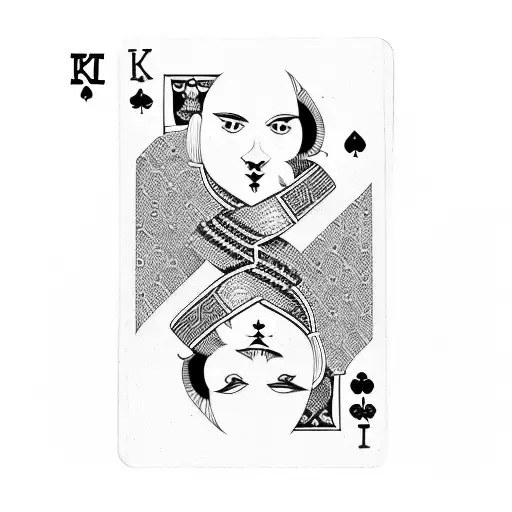 Deck of Cards, King of Hearts tattoo design idea