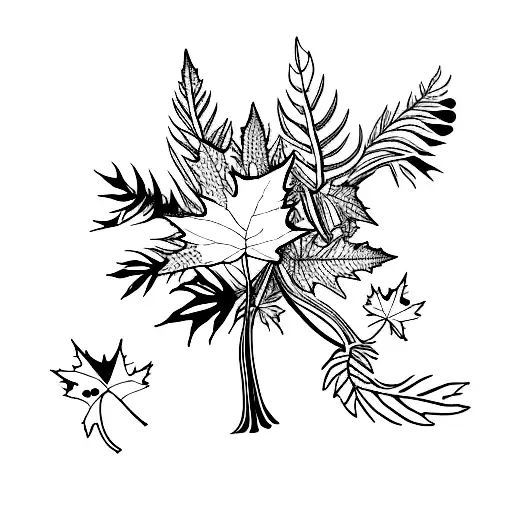 Maple Leaf tattoo design idea