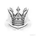 Queen's Crown, spade tattoo design idea