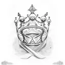 Queen's Crown, spade tattoo design idea