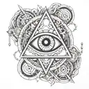 cyber third eye tattoo design idea