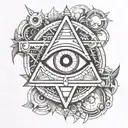 cyber third eye tattoo design idea