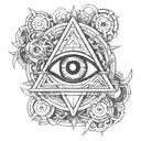 cyber third eye tattoo design idea