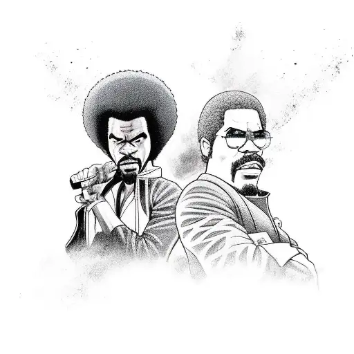 boondocks and black dynamite  tattoo design idea