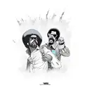 boondocks and black dynamite  tattoo design idea