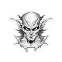 evil elf with pointy ears  tattoo design idea