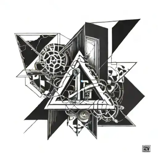 Abstract representation of the client's favorite number 1111 combined with elements of technology tattoo design idea