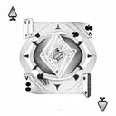 poker card and dice  tattoo design idea