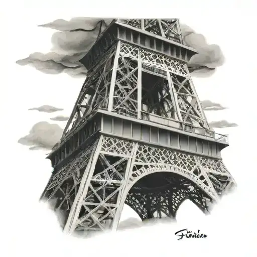 shaolin Eiffel tower   tattoo design idea