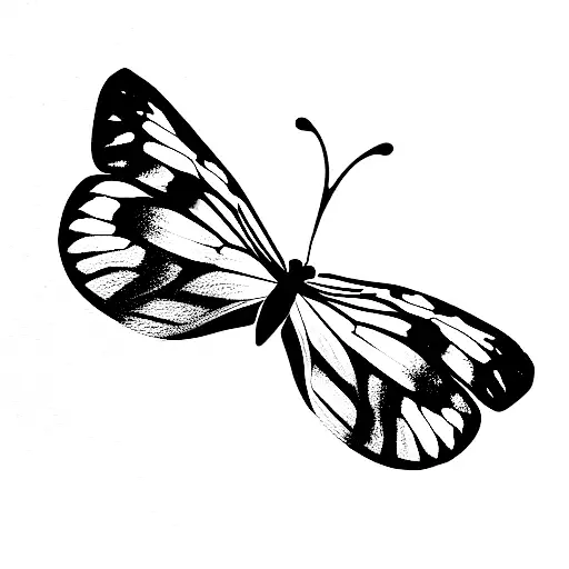 a butterfly with Jungkook written in it tattoo design idea
