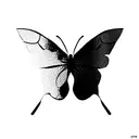 a butterfly with Jungkook written in it tattoo design idea