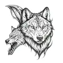 three wolf chest tattoo tattoo design idea