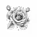 clock with roses, 2007 and blessed tattoo design idea