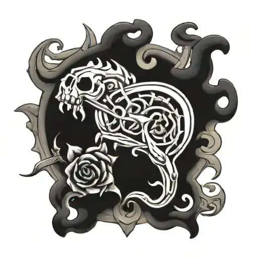 Combine iconic symbols from Metallica and Red Hot Chili Peppers into a unique chest tattoo design tattoo design idea