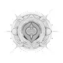 Incorporate rhythmic patterns into a heartbeat design tattoo design idea