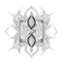 Incorporate rhythmic patterns into a heartbeat design tattoo design idea