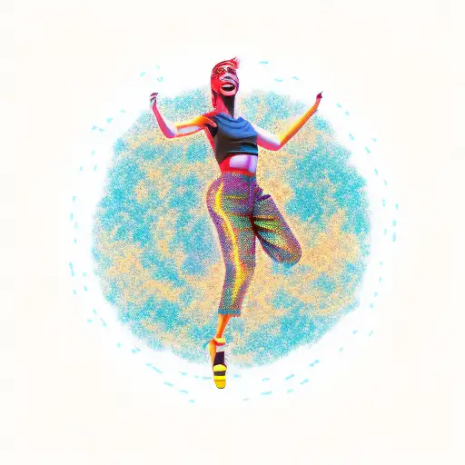 dancing all alone in flames tattoo design idea