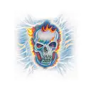 dancing all alone in flames tattoo design idea