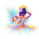 dancing all alone in flames tattoo design idea