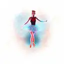 dancing all alone in flames tattoo design idea