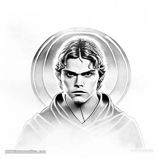 anakin skywalker from revenge of the sith on mustafar tattoo design idea