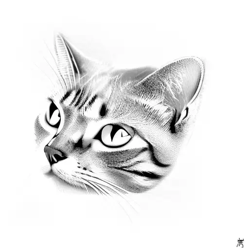 Cat with a gun tattoo design idea