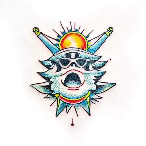 sunshine tattoo design idea