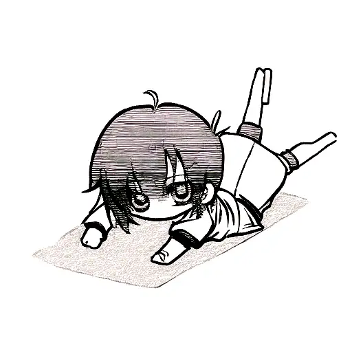 tatto in anime style with the character toji fushiguro" tattoo design idea