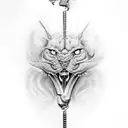 zipper tattoo design idea