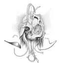 zipper tattoo design idea