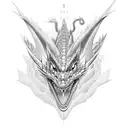 zipper dragon tattoo design idea