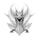 zipper dragon tattoo design idea