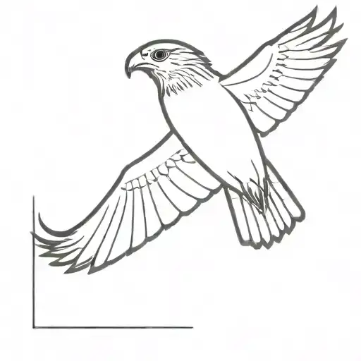 hawk soaring tattoo design idea