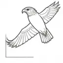 hawk soaring tattoo design idea