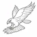 hawk soaring tattoo design idea