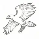 hawk soaring tattoo design idea