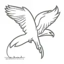 hawk soaring tattoo design idea