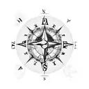 world map, compass and clock tattoo design idea