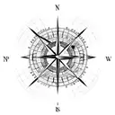 world map, compass and clock tattoo design idea