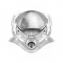 Army helmet with a dark and twisted design tattoo design idea