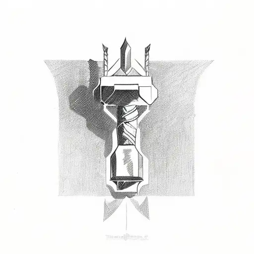 Thor's Hammer tattoo design idea