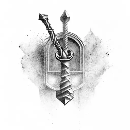 Thor Hammer tattoo design idea