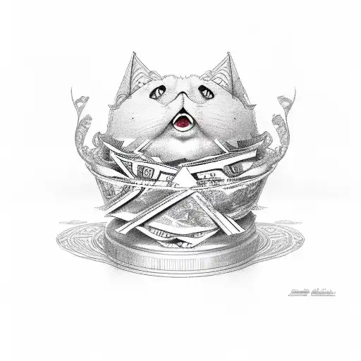 crypto royalty trust love cash money trust tattoo design idea