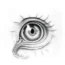 dragon eyes  tattoo design idea