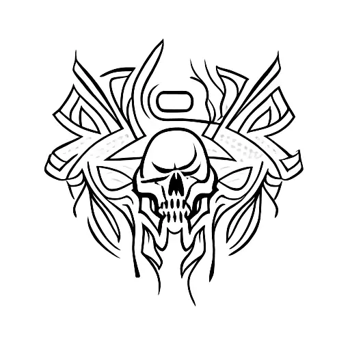 corvo com uma bandeira escrita cras tattoo design idea