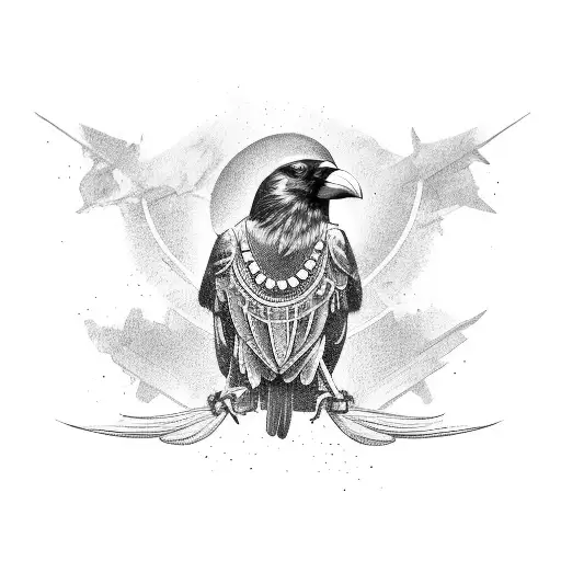 a crow saying cras and a banner saying today tied to the crow's foot tattoo design idea