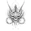 Um corvo  tattoo design idea