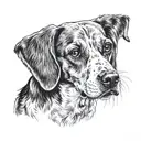 Beagle dog tattoo design idea