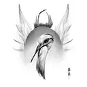 Crane tattoo design idea
